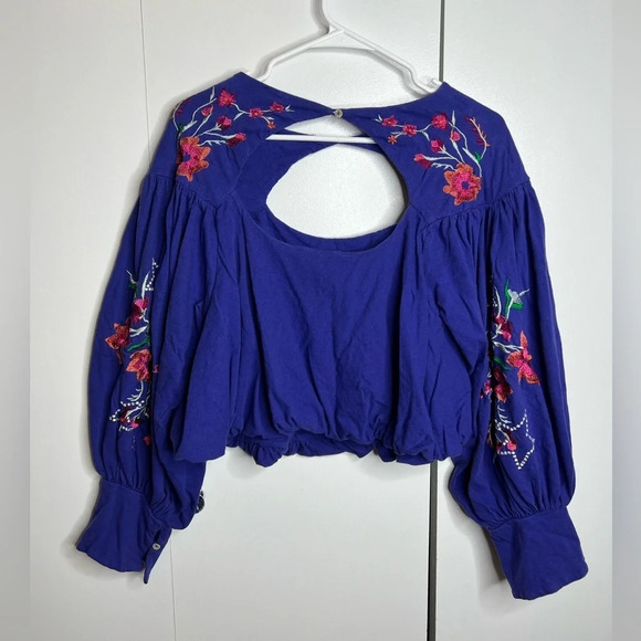 Free People Lita Top - Embroidery Balloon style top - XSMALL - Picture 6 of 9
